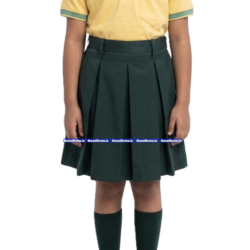 Dark Green Box Pleated Skirt , Advanced Academy