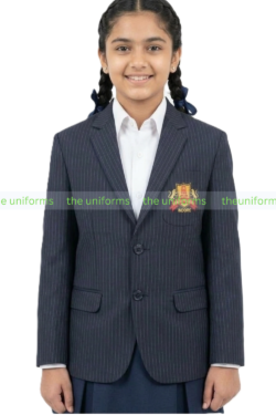 Blazer , Navy Blue with Stripes , Agarwal Public School - Winter Uniforms