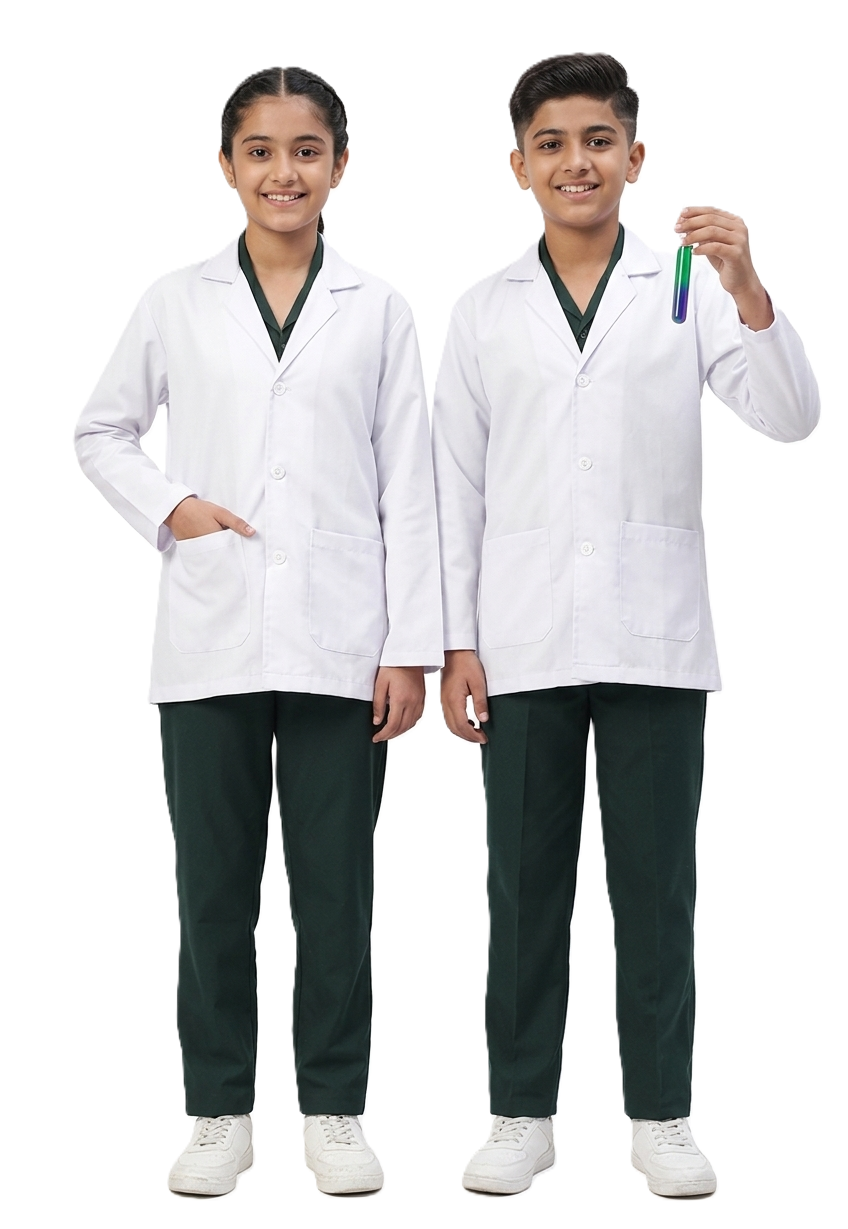Lab Coat White School - Full Sleeve (Unisex) - the uniforms