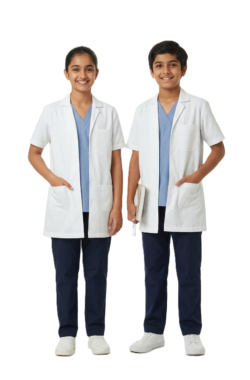Lab Coat White- Half Sleeve (Unisex)