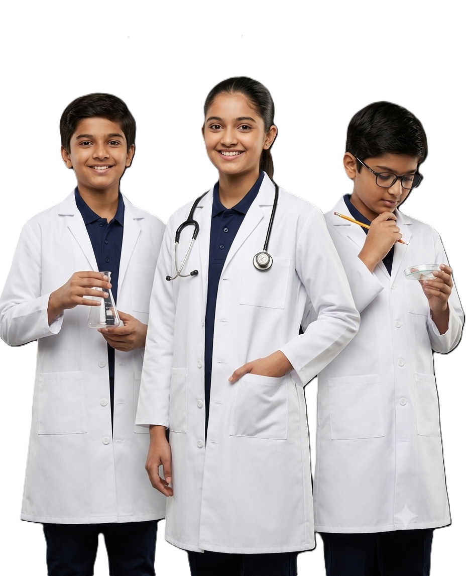 White Long Lab Coat – Full Sleeves Schools Lab Coat (Unisex)